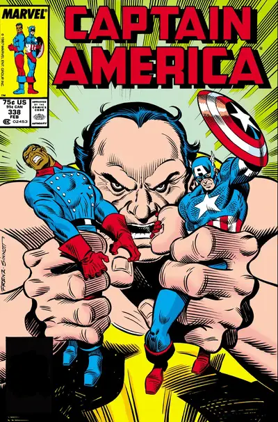 Captain America #338 cover (February 1988)