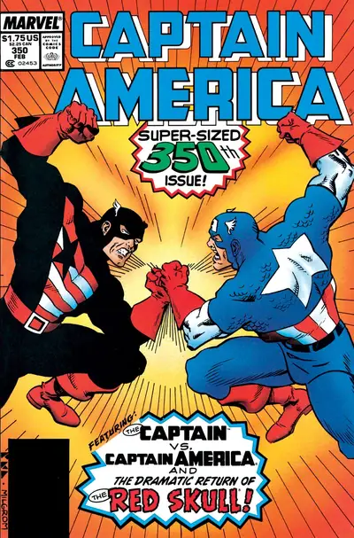 Captain America #350 cover (February 1989)