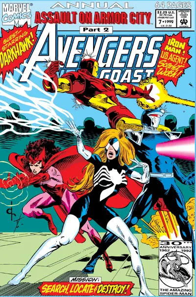 West Coast Avengers Annual #7 cover (August 1992)